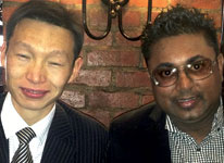 Patrick Qian (left), CEO of Quectel, and iCORP Group's managing director, Bradley Agallio Pillay, during Quectel's recent visit to South Africa.